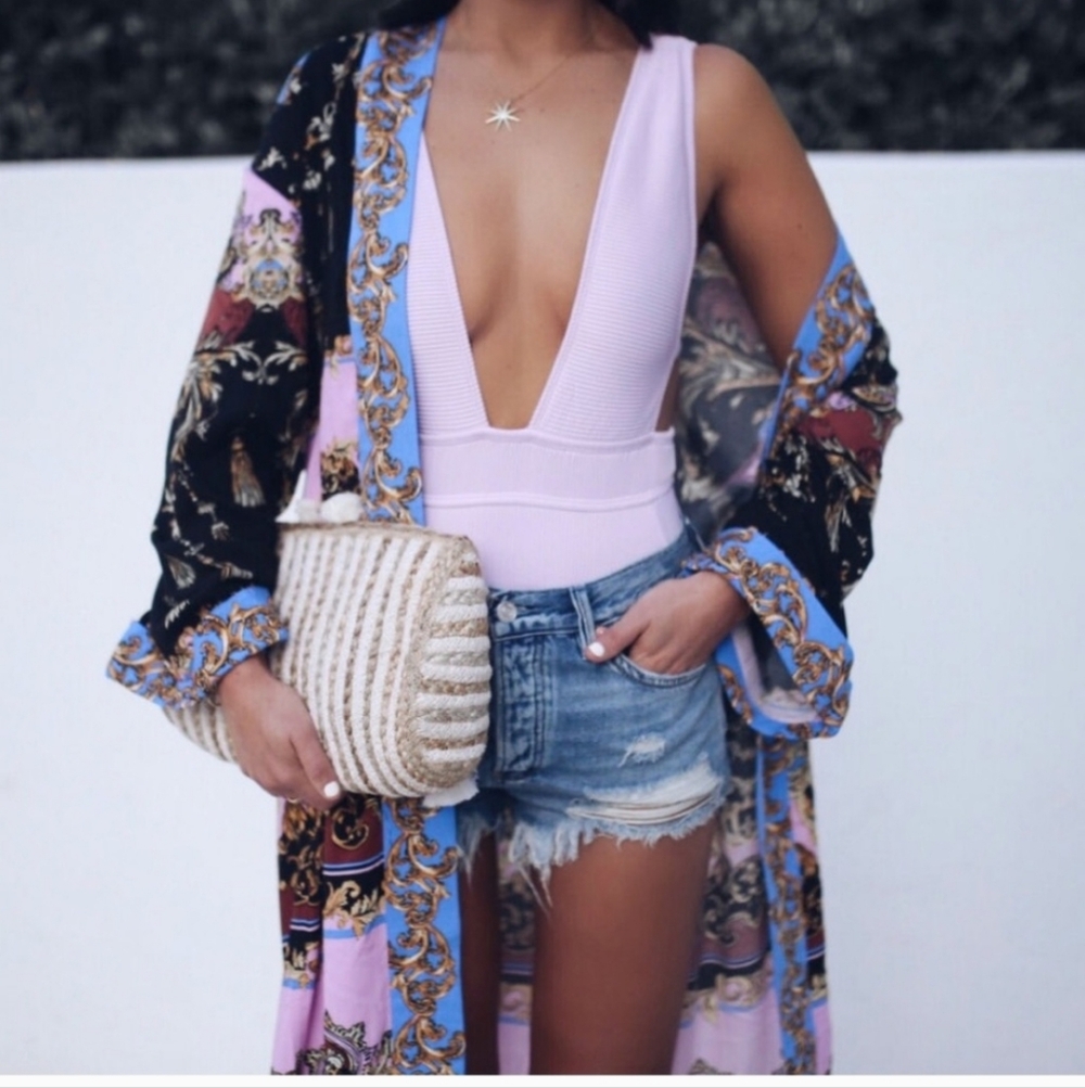 Free People Intimately Let’s Dance Printed Maxi Kimono Duster - Picture 3 of 14